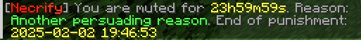Message shown when muted